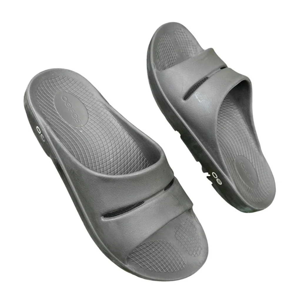 OOFOS OOahh Recovery Slide Sandals Unisex Size M9 W11‎ Black